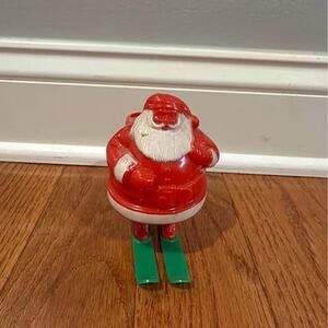 Vintage 50'S MILLER/ROSBRO SANTA ON SKI'S CANDY CONTAINER